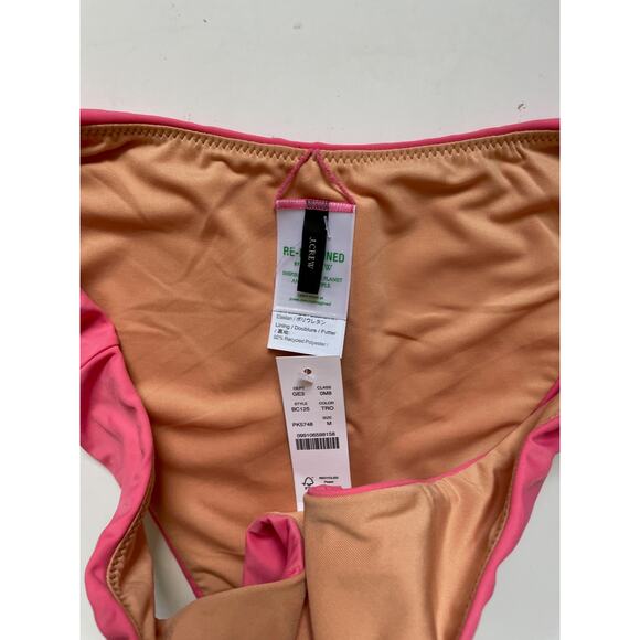 J. Crew High Leg Bikini Bottom Swim Pink Size Medium NEW - Picture 6 of 6